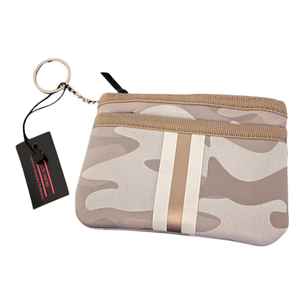 NWT Camo Neoprene Card Case Wallet Haute Shore